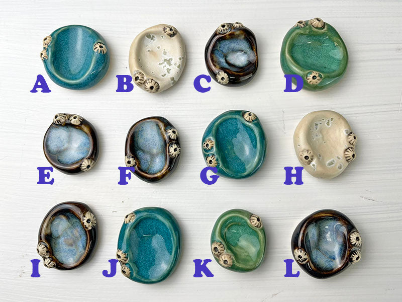 Barnacled Porcelain Worry Pebble