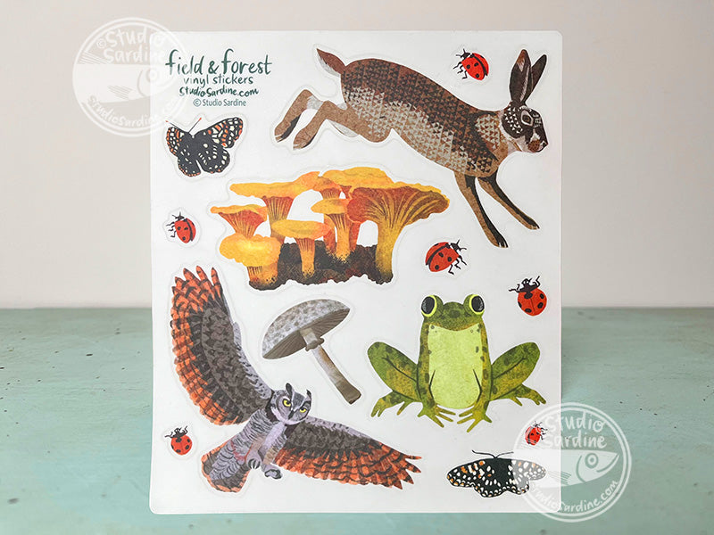 Studio Sardine Field and Forest clear sticker sheet