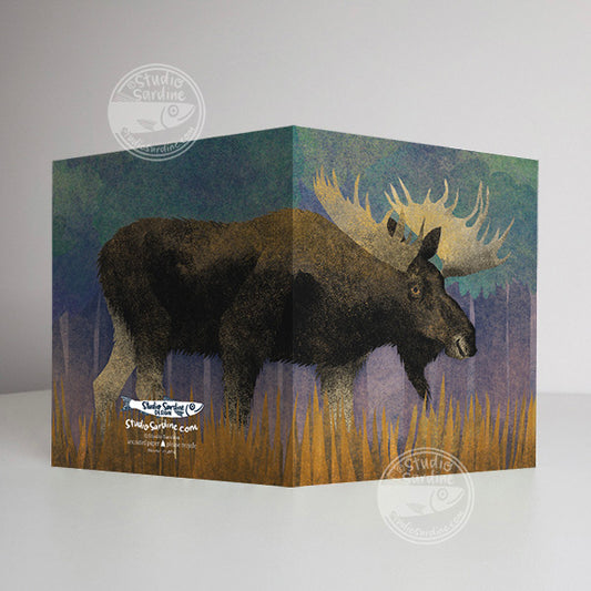 Studio Sardine Moose A2 size (5.5" x 4.25") notecards, Blank Greeting Cards