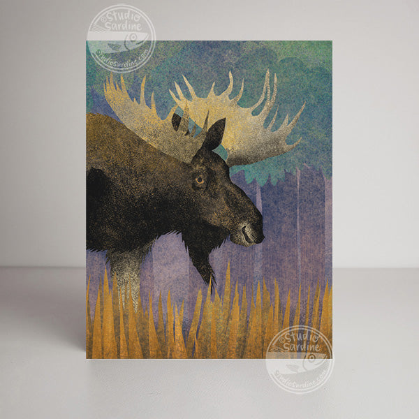 Studio Sardine Moose A2 size (5.5" x 4.25") notecards, Blank Greeting Cards