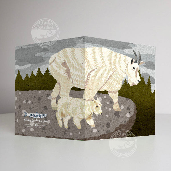 Mountain Goats blank notecards, cards for hikers