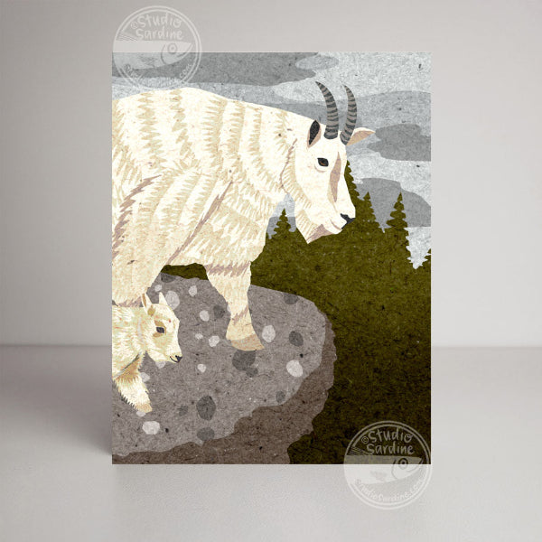 Mountain Goats blank notecards, cards for hikers