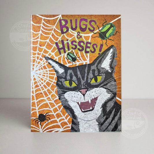 Bugs and Hisses A2 size (5.5" x 4.25") notecards