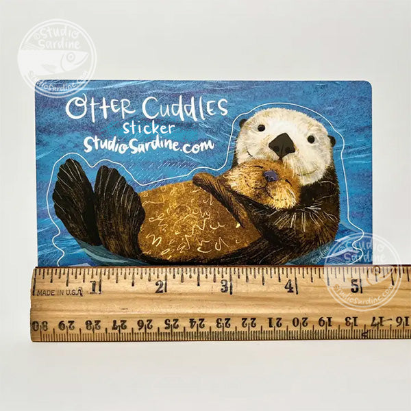 Cuddly Otters Matte Sticker