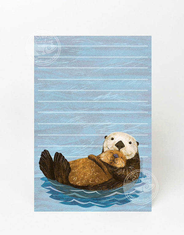 Studio Sardine Cuddly Otters 4" x 6" notepads, 50 pages each