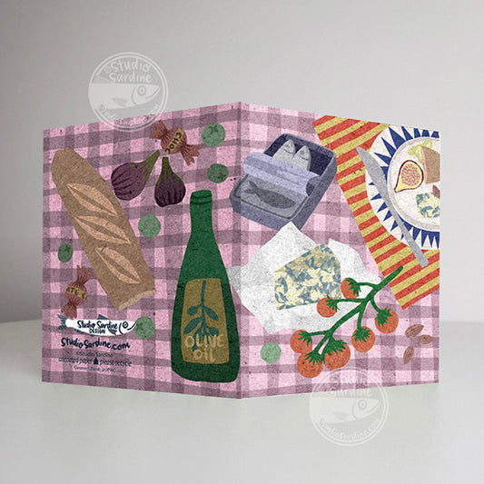 Gourmet Picnic A2 size (5.5" x 4.25") notecards