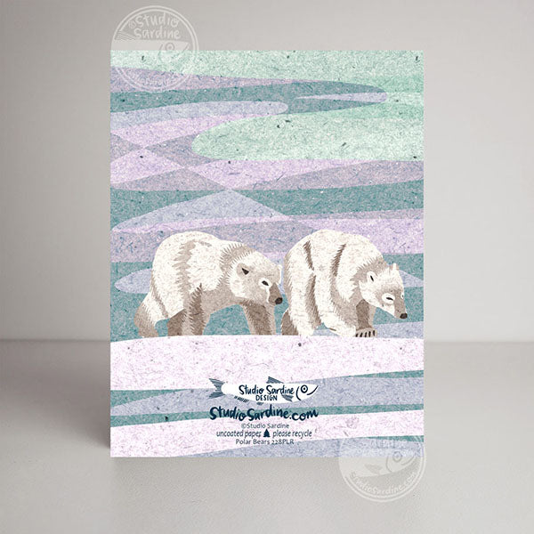 Polar Bears blank notecard, card for animal lovers