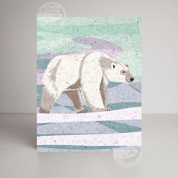 Polar Bears blank notecard, card for animal lovers