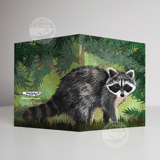Studio Sardine Racoon A2 size (5.5" x 4.25") notecards, Blank Greeting Cards