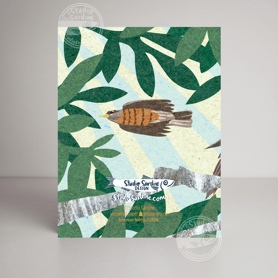 American Robin A2 size (5.5" x 4.25") notecards