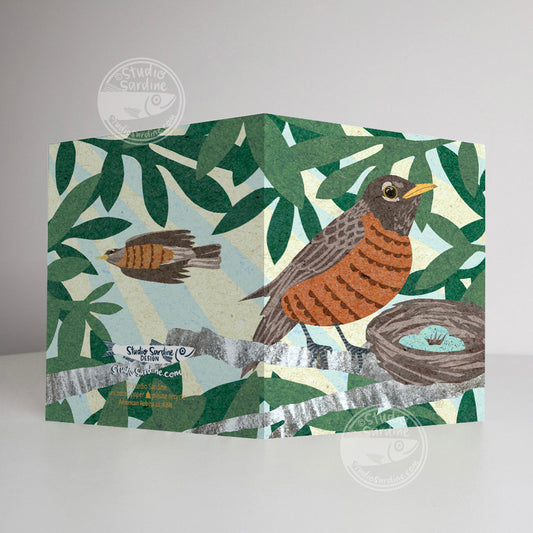American Robin A2 size (5.5" x 4.25") notecards
