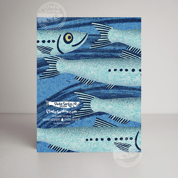 Sardines blank notecards, cards for people who fish