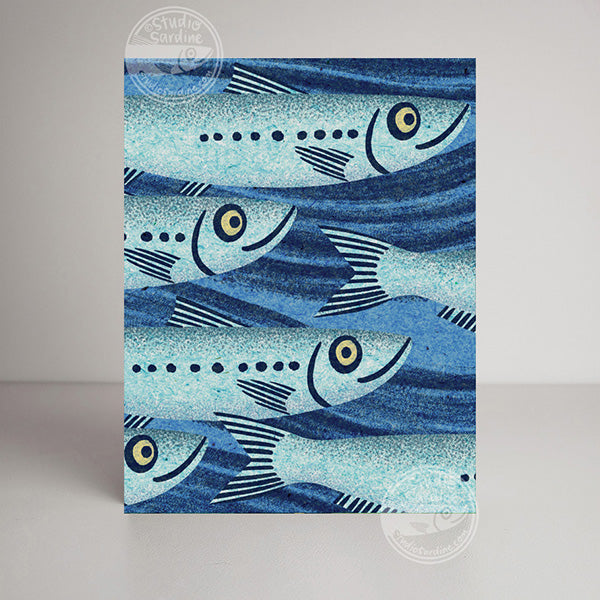 Sardines blank notecards, cards for people who fish