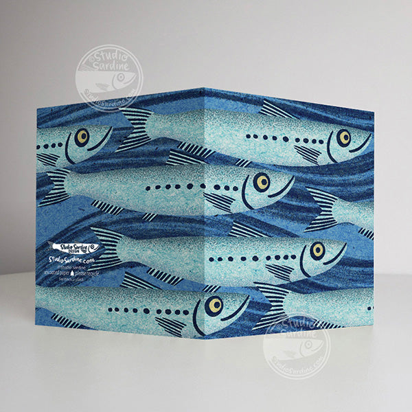 Sardines A2 size (5.5" x 4.25") notecards