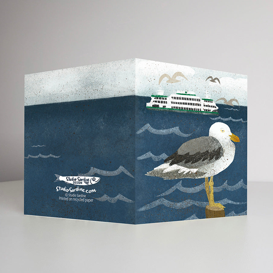 Seagull and Ferry A2 size (5.5" x 4.25") notecards