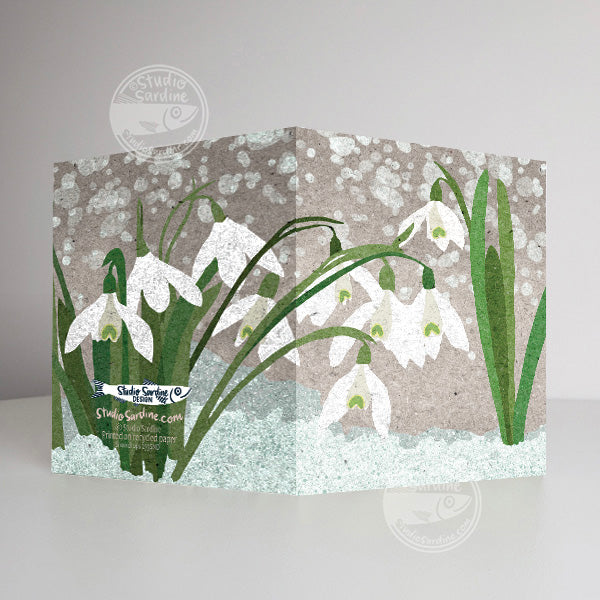 Snowdrops A2 size (5.5" x 4.25") notecards
