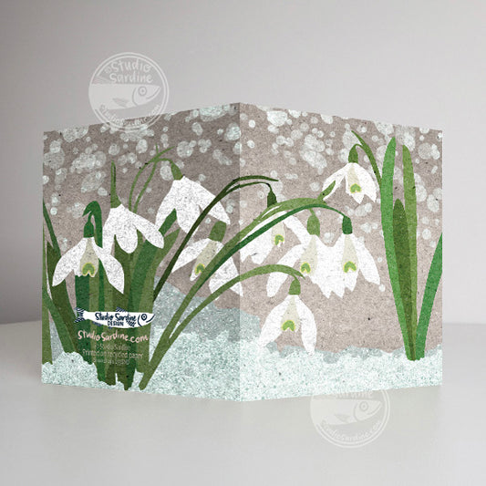 Snowdrops A2 size (5.5" x 4.25") notecards