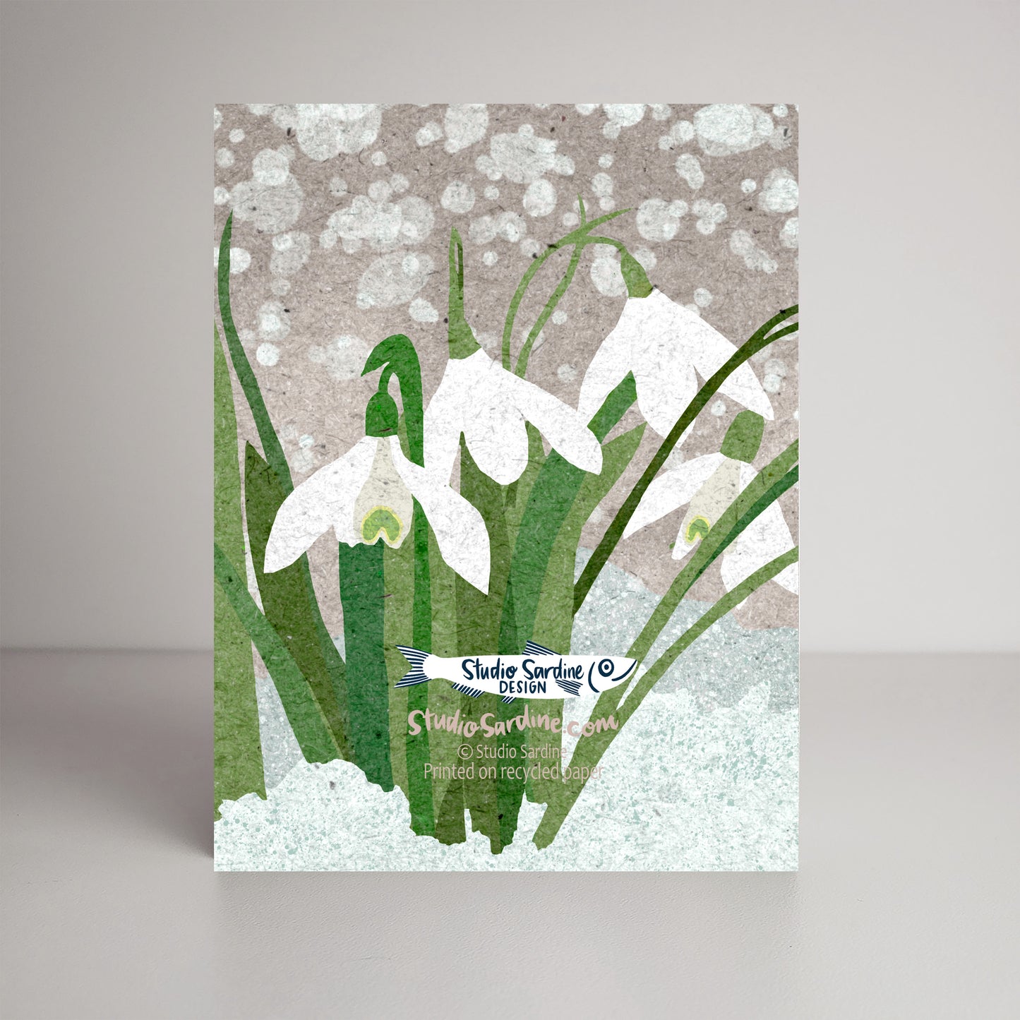 Snowdrops A2 size (5.5" x 4.25") notecards