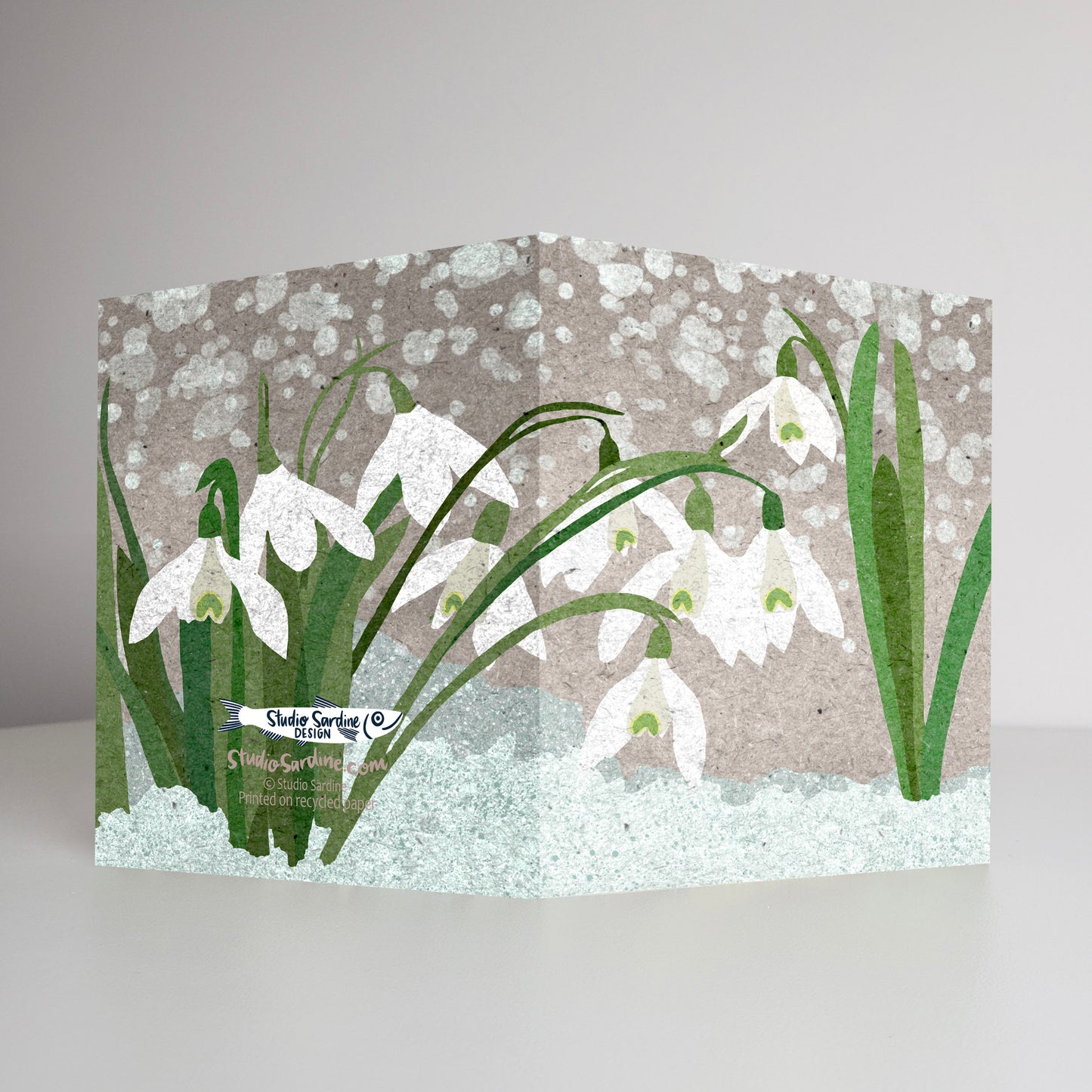 Snowdrops A2 size (5.5" x 4.25") notecards