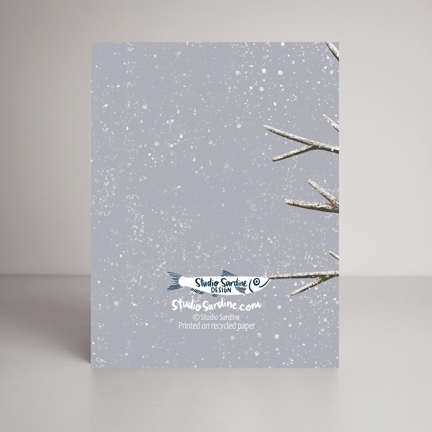 Snowfall Owl A2 size (5.5" x 4.25") notecards, holiday card