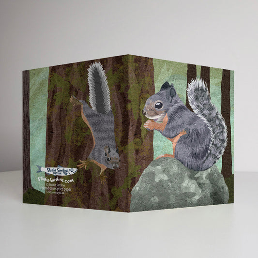 Chickaree (Douglas Squirrel) A2 size (5.5" x 4.25") notecards