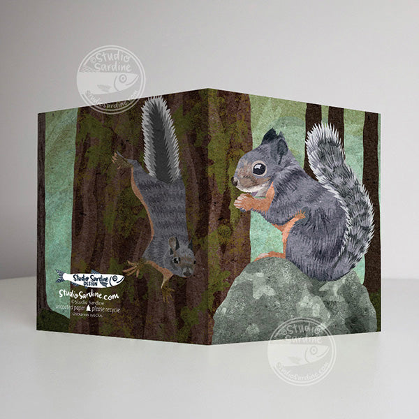Chickaree (Douglas Squirrel) A2 size (5.5" x 4.25") notecards