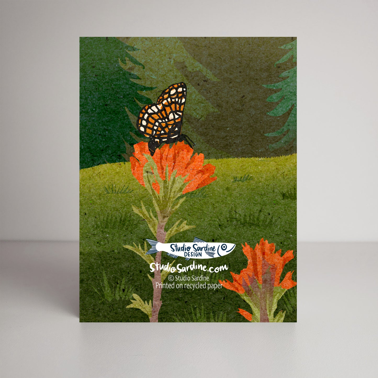 Taylor's Checkerspot A2 size (5.5" x 4.25") notecards