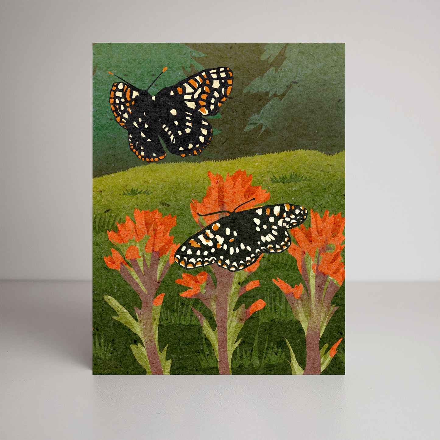 Taylor's Checkerspot A2 size (5.5" x 4.25") notecards