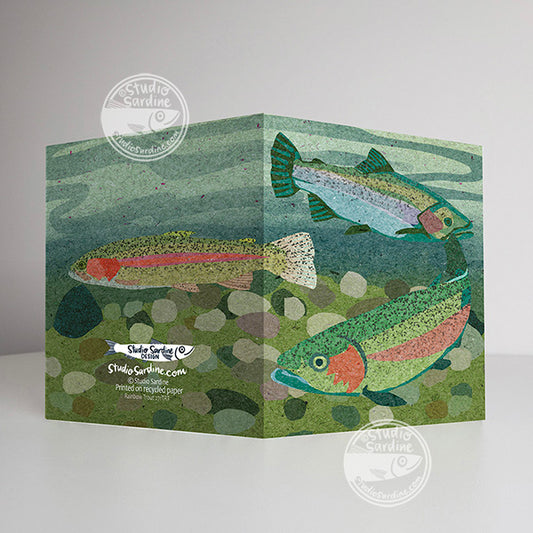 Rainbow Trout A2 size (5.5" x 4.25") notecards