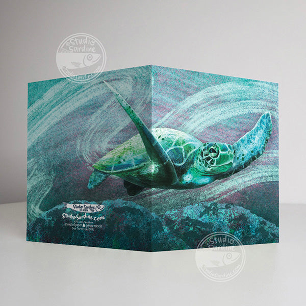 Sea Turtle A2 size (5.5" x 4.25") notecards