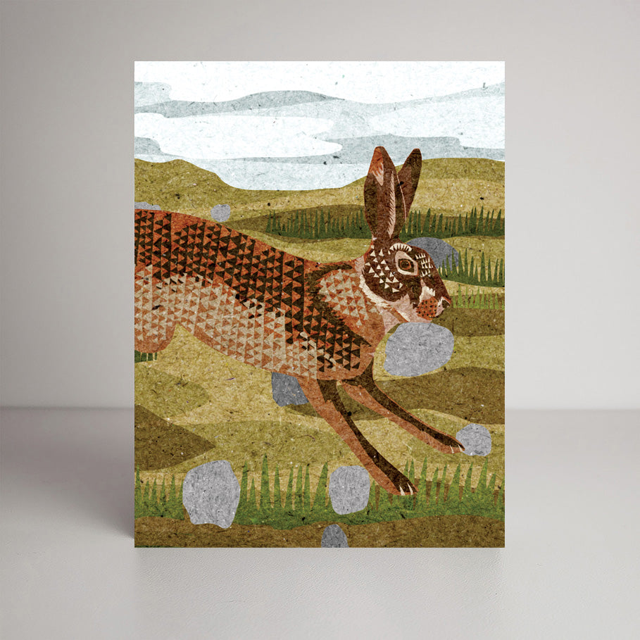 Wild Hares A2 size (5.5" x 4.25") notecards