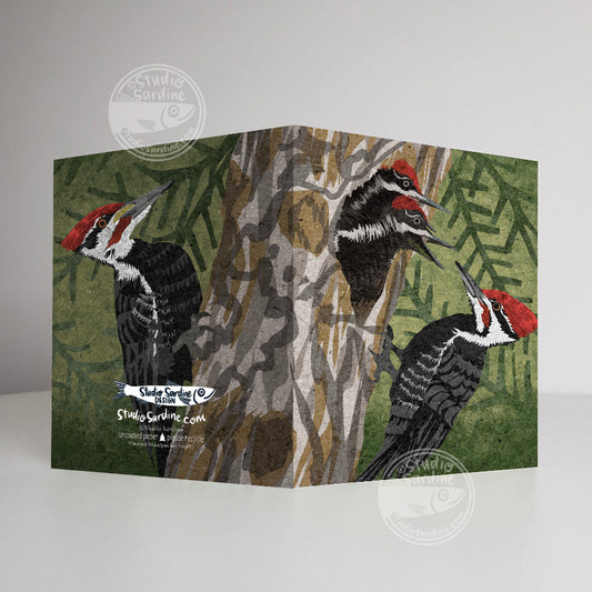 Pileated Woodpecker A2 size (5.5" x 4.25") notecards