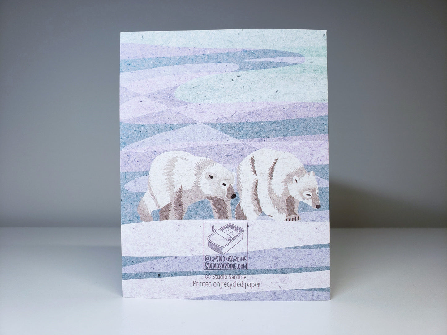 Polar Bears A2 size (5.5" x 4.25") notecards