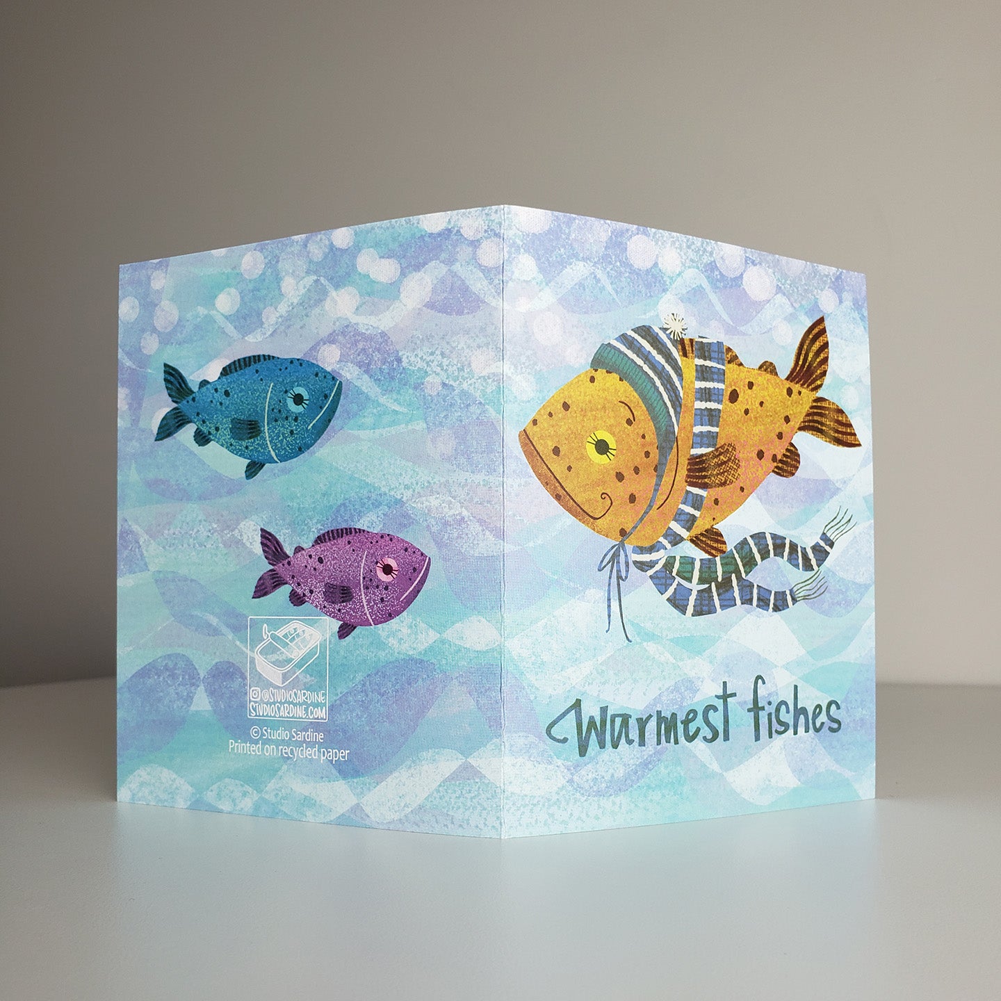 Warmest Fishes A2 size (5.5" x 4.25") notecards